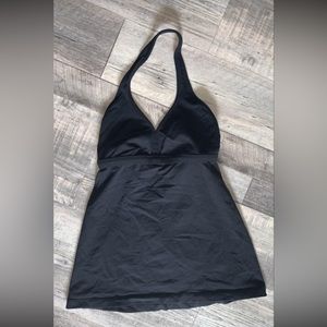 Lulu lemon black backless top size 6